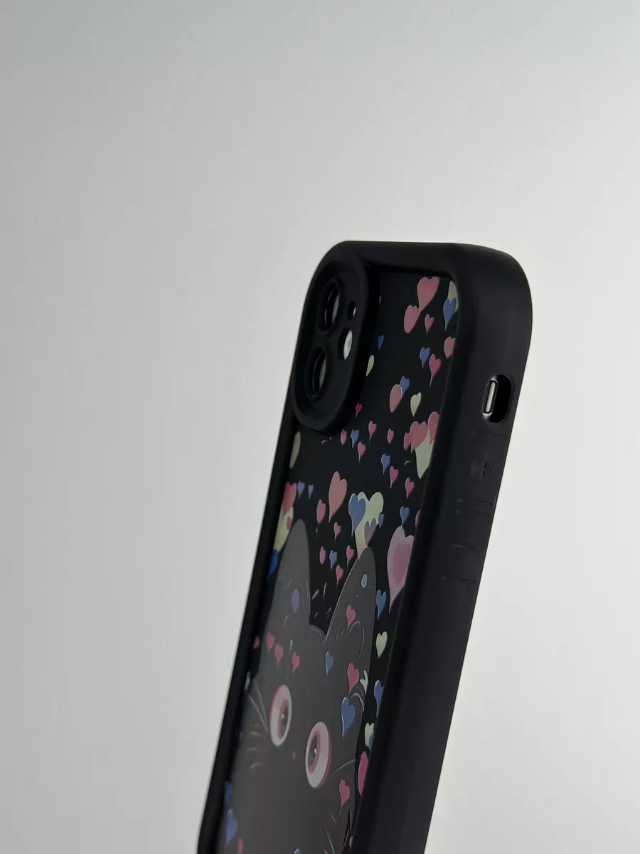Black Cat Thick Protective Bamper Case