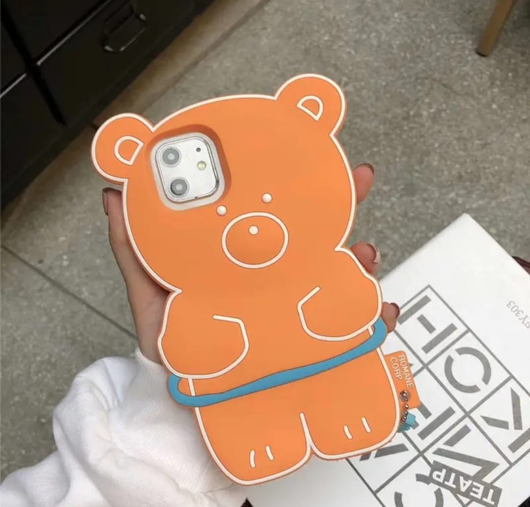 3D Teddy Bear Case With Keychain