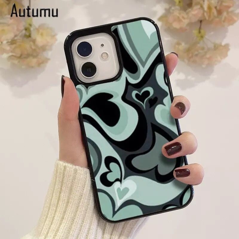 2D Green Heart Customized Case