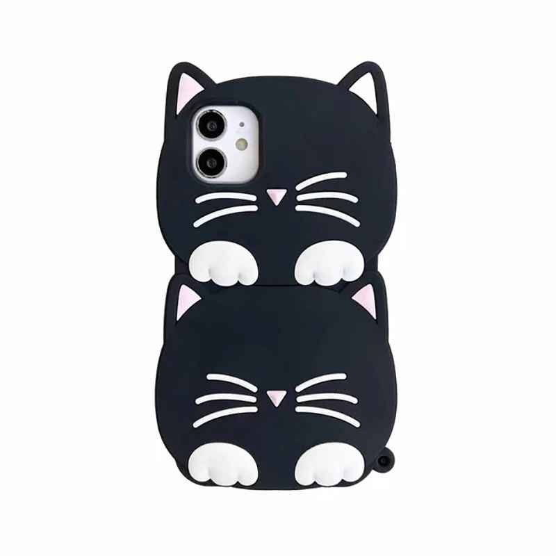 3D Black Cat Case