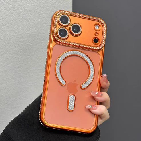Orange Magsafe Diamond Glitter Lens Case (NEW)