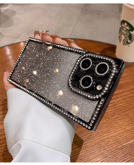Square Glitter  Stones Case (NEW)