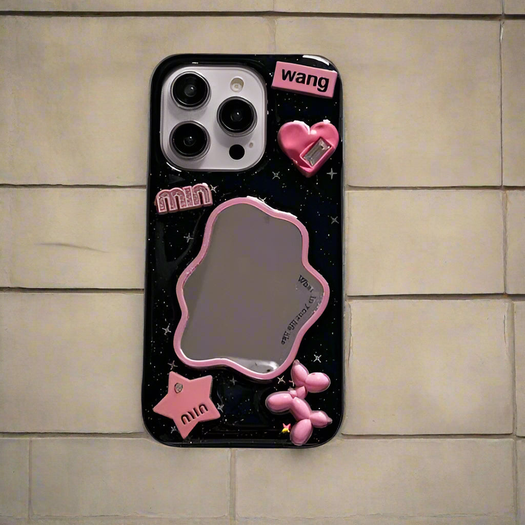 Black Pink Mirror Case