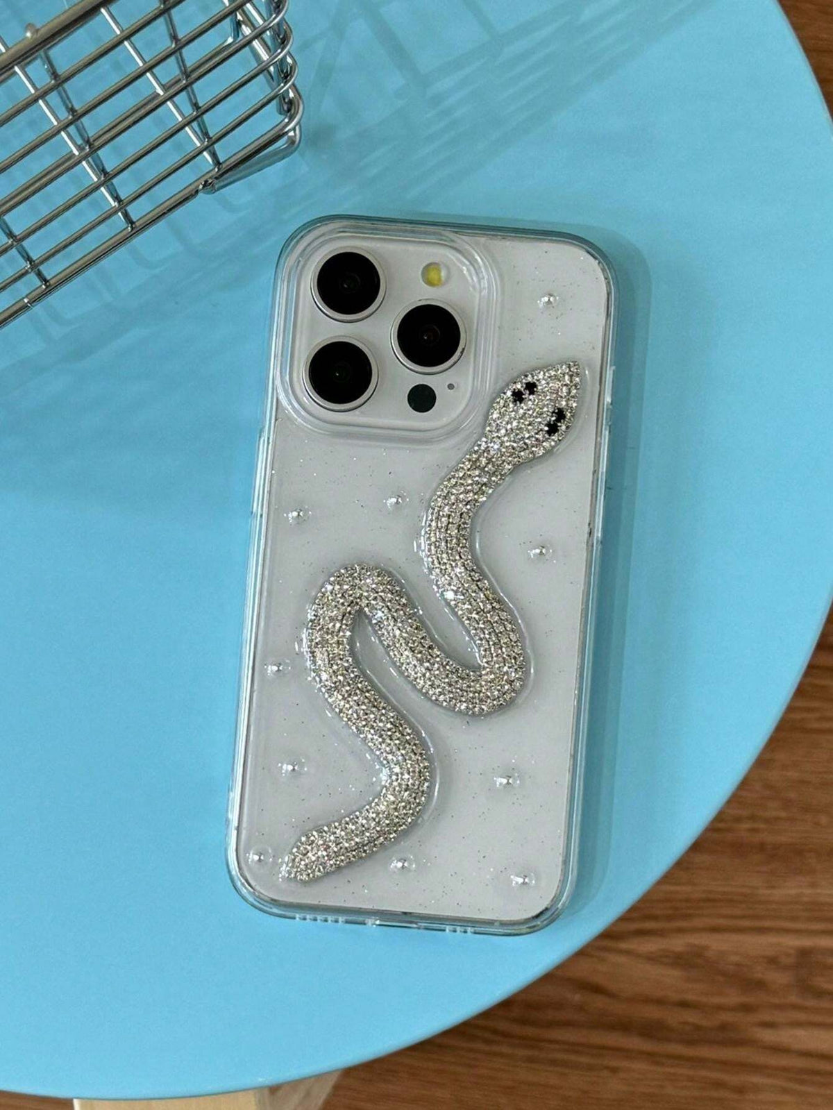 Snake Type Case Transparent Snake Rhinestone Case – IPHONE COVERS