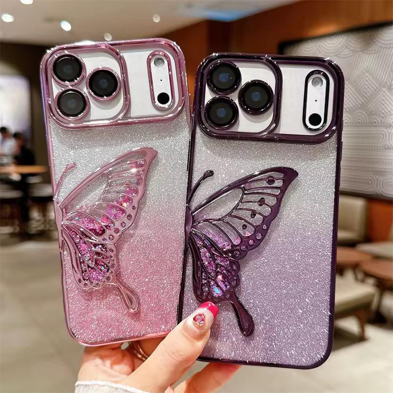 Shimmery Butterfly Glitter Case (Available in 6 colors)