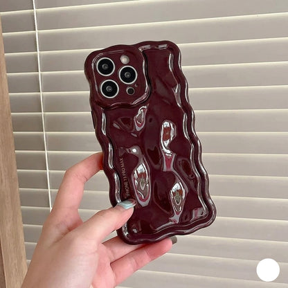 Electroplated Burgundy Premium Wave Case