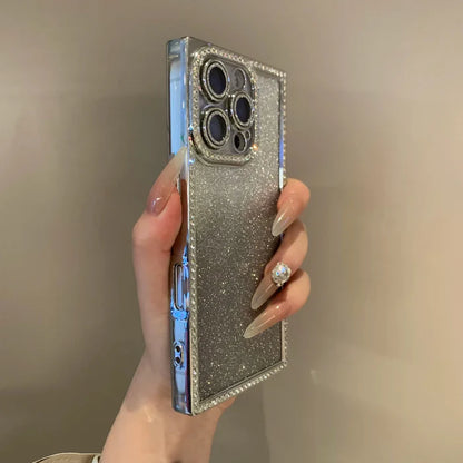 Square Glitter  Stones Case (NEW)