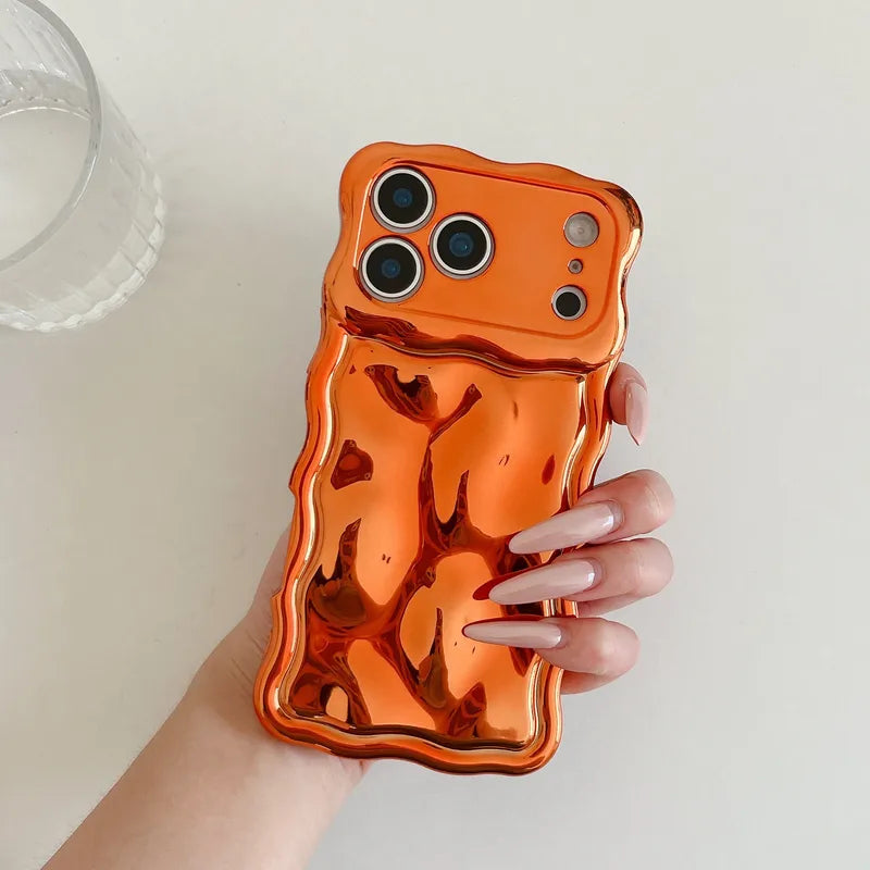 Electroplated Orange Premium Wave Case