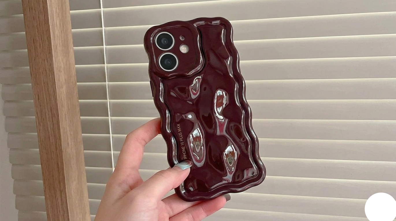 Electroplated Burgundy Premium Wave Case