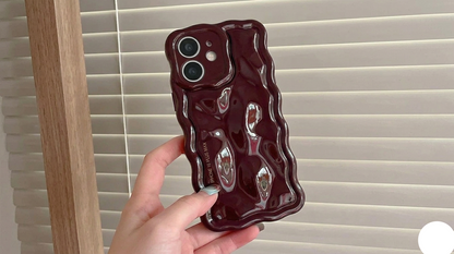 Electroplated Burgundy Premium Wave Case