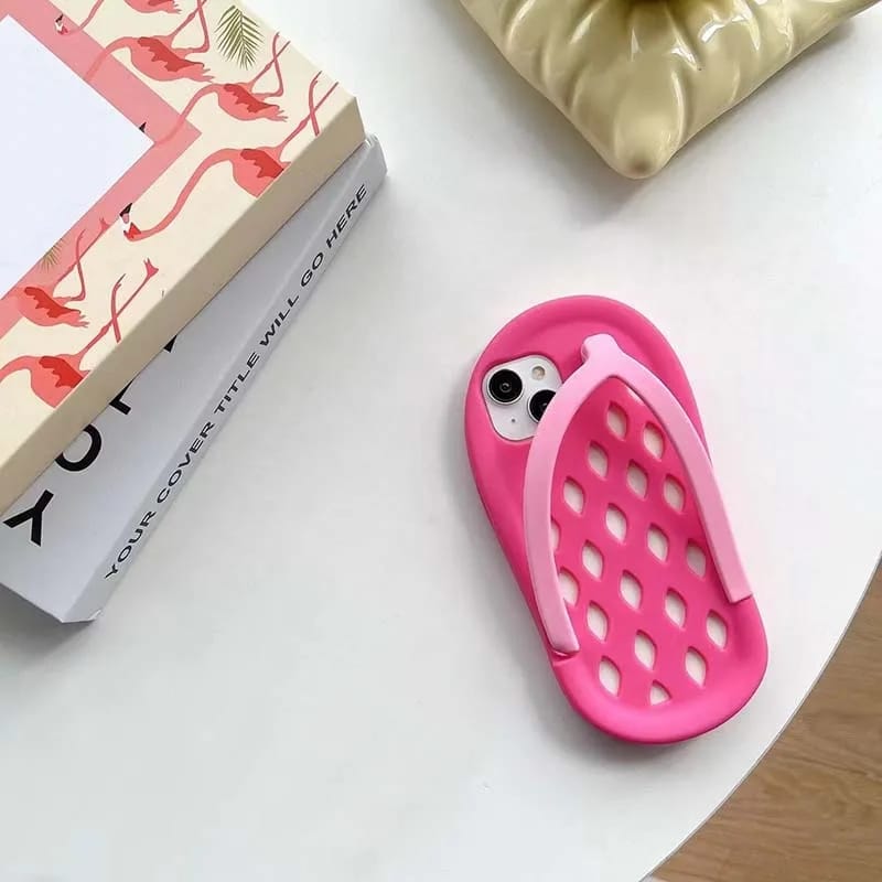 3D Pink Slippers Case
