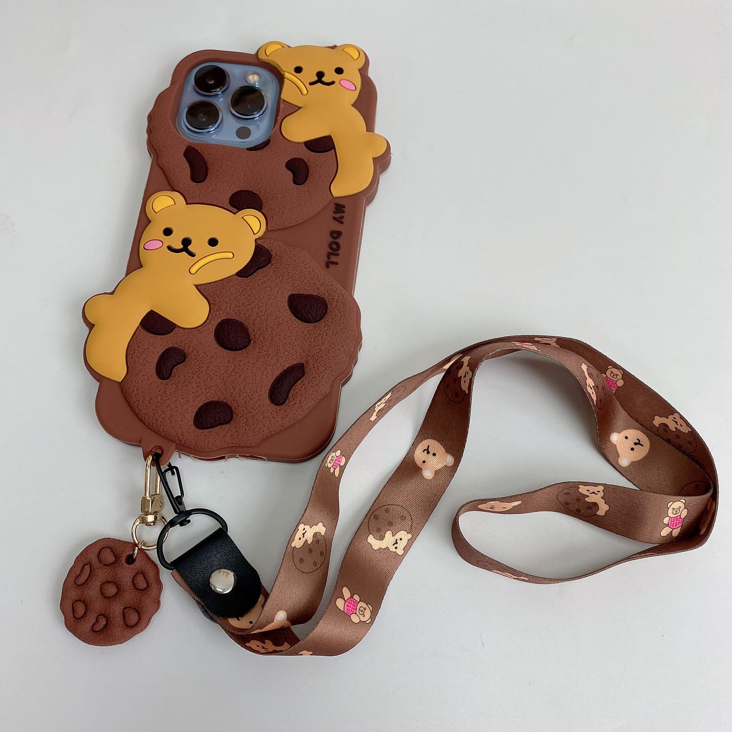 Chocolate Chip Case with Keychain & Strap