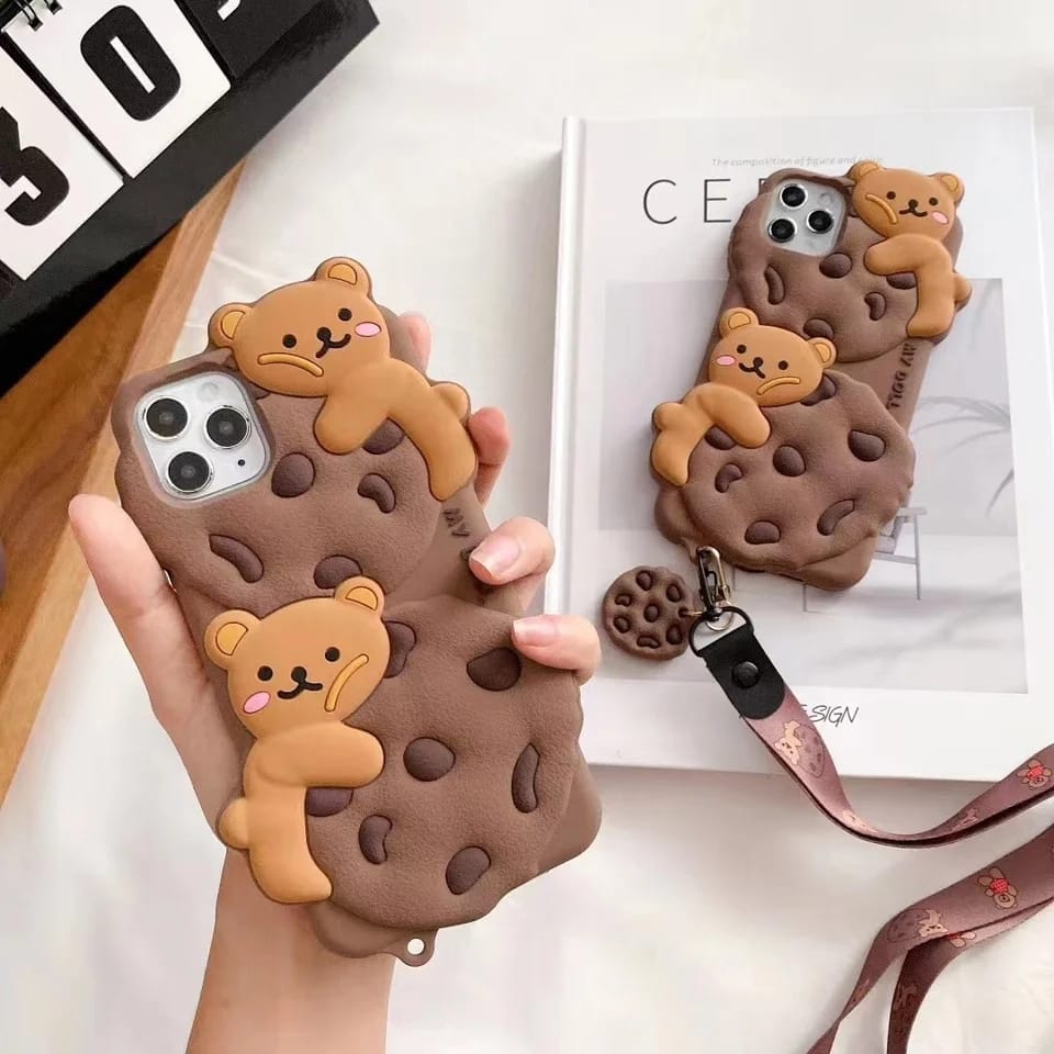 Chocolate Chip Case with Keychain & Strap