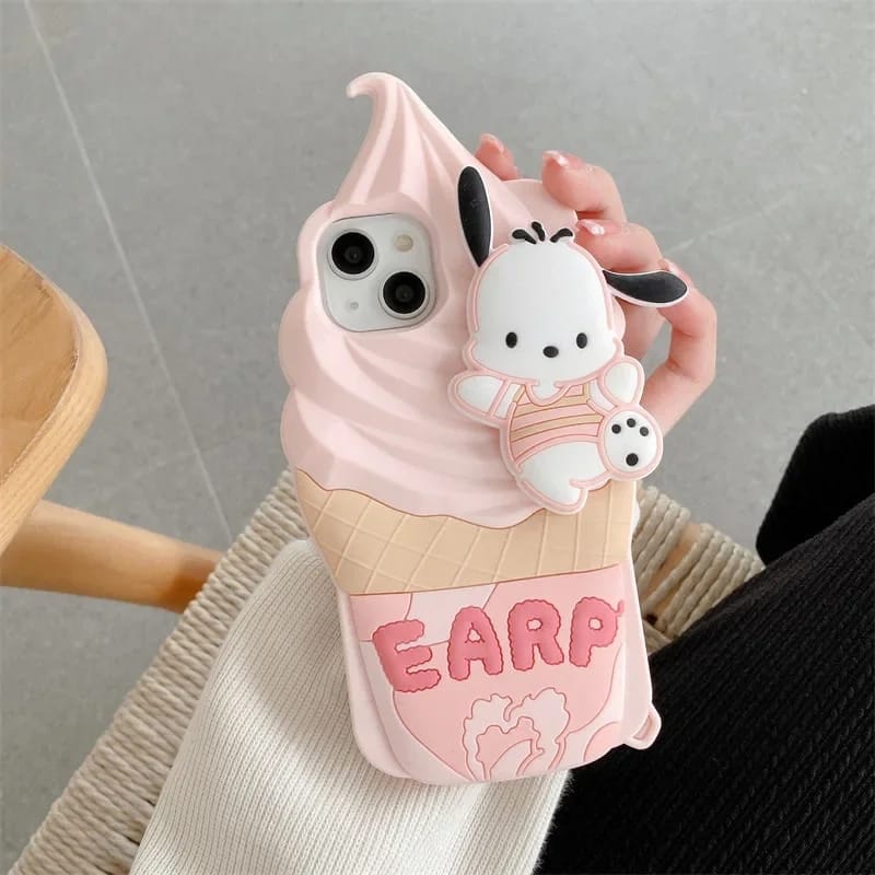 3D Pink Delicious Ice Cream Case