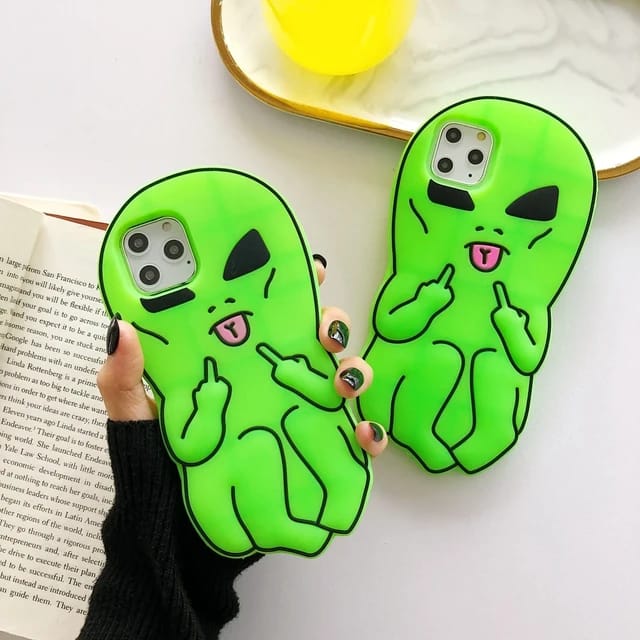 3D Green Alien Case