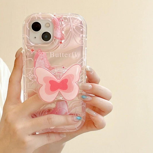 Pink Butterfly Case With Pop