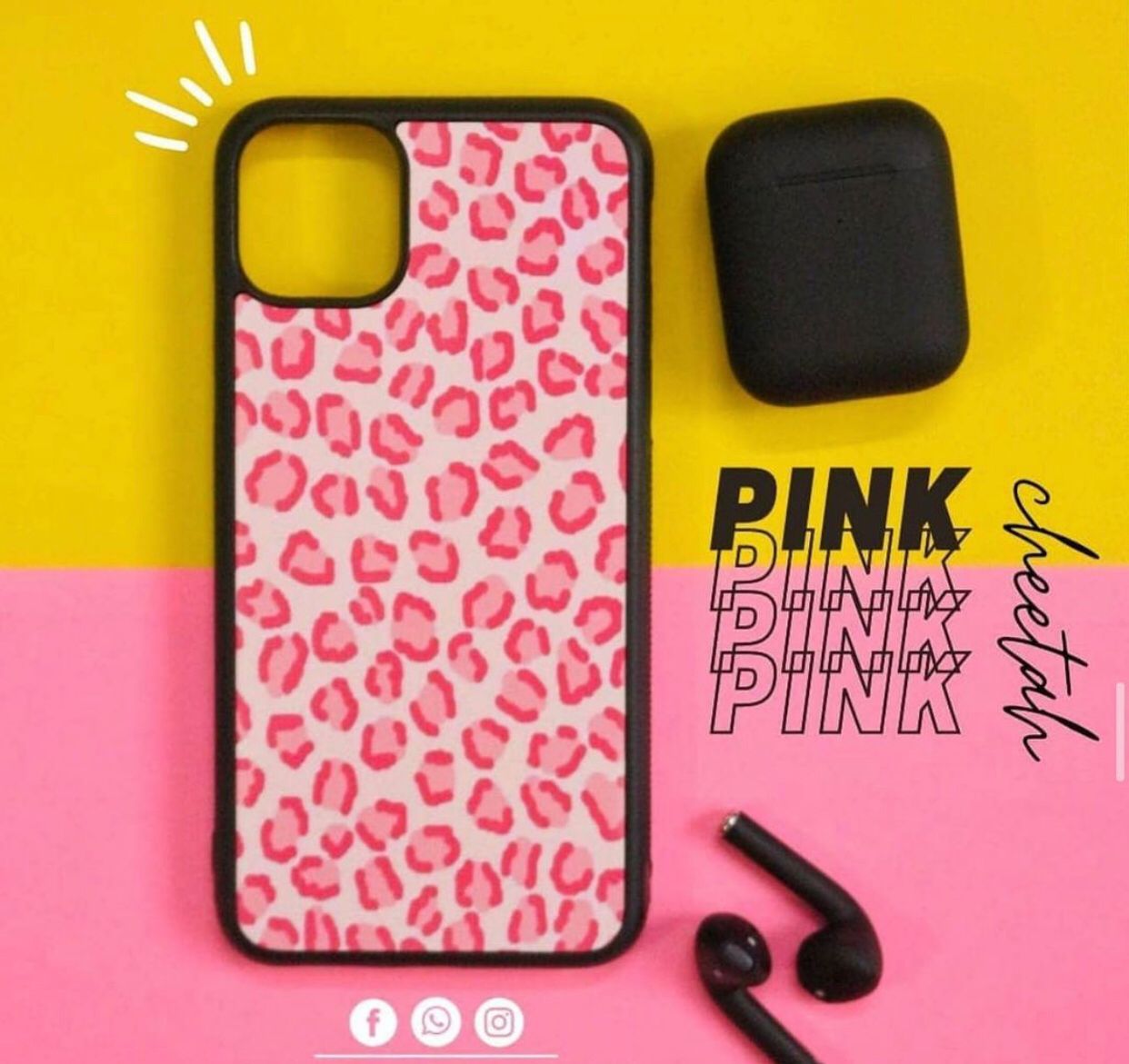 2D Pink Cheetah Customized Case