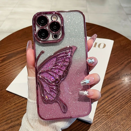 Shimmery Butterfly Glitter Case (Available in 6 colors)