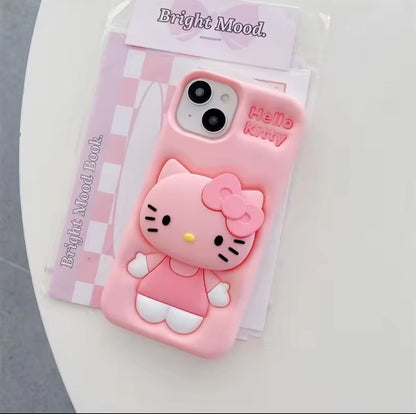 3D Pink Hello Kitty Case with Holder (NEW)