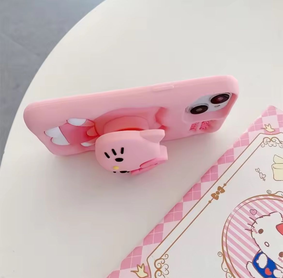 3D Pink Hello Kitty Case with Holder (NEW)