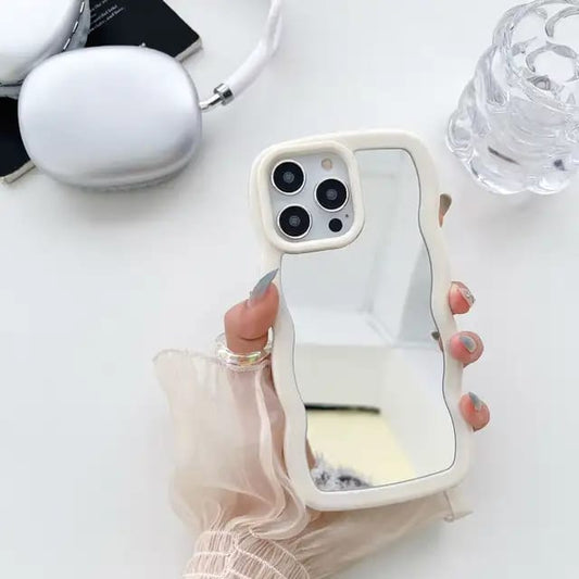 White Curly Mirror Case (NEW)