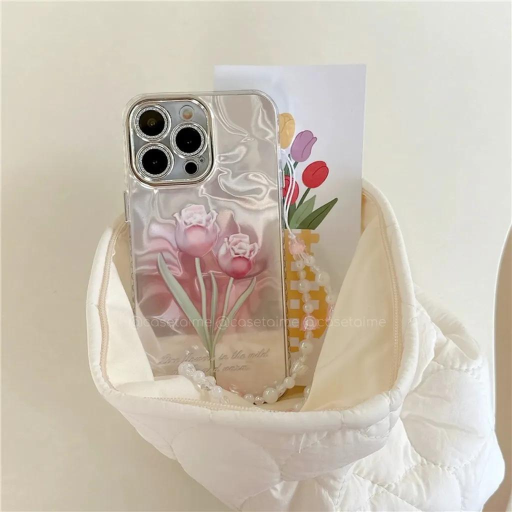 Gradient Floral Glitter Lens Case (NEW)