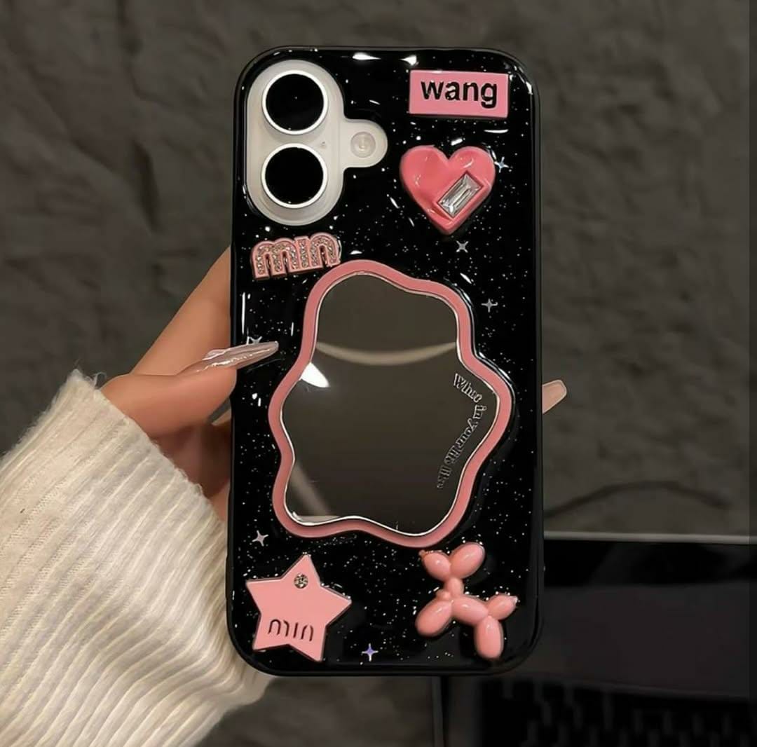 Black Pink Mirror Case