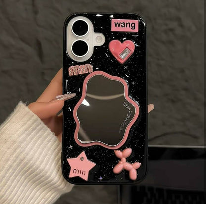 Black Pink Mirror Case
