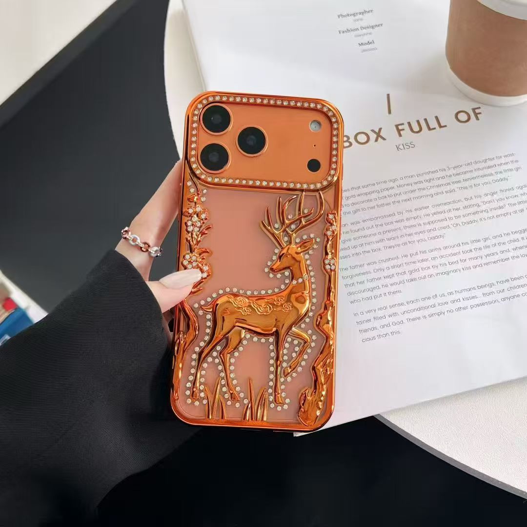 Luxury 3D Electroplated Crystal Rhinestone Deer Case (NEW)