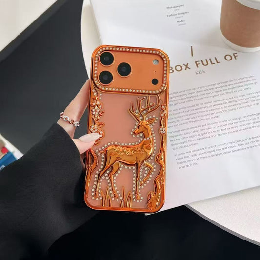 Luxury 3D Electroplated Crystal Rhinestone Deer Case (NEW)