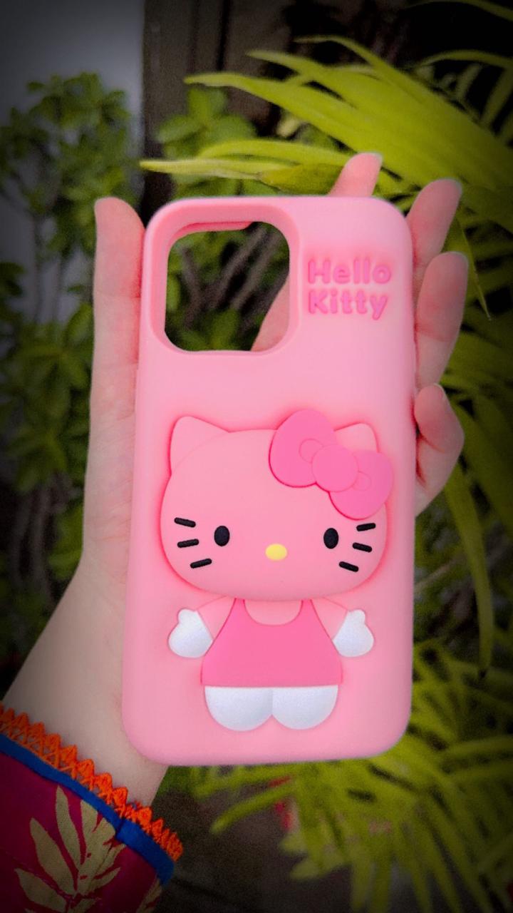 3D Pink Hello Kitty Case with Holder (NEW)