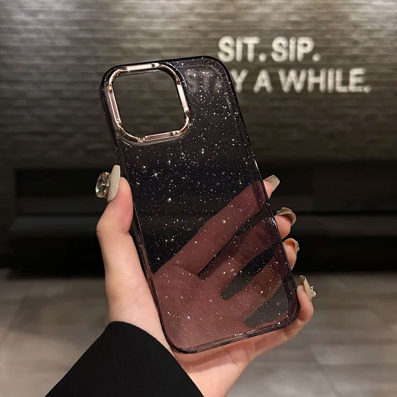 New Black Shimmer Glitter Case (NEW)