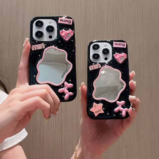 Black Pink Mirror Case