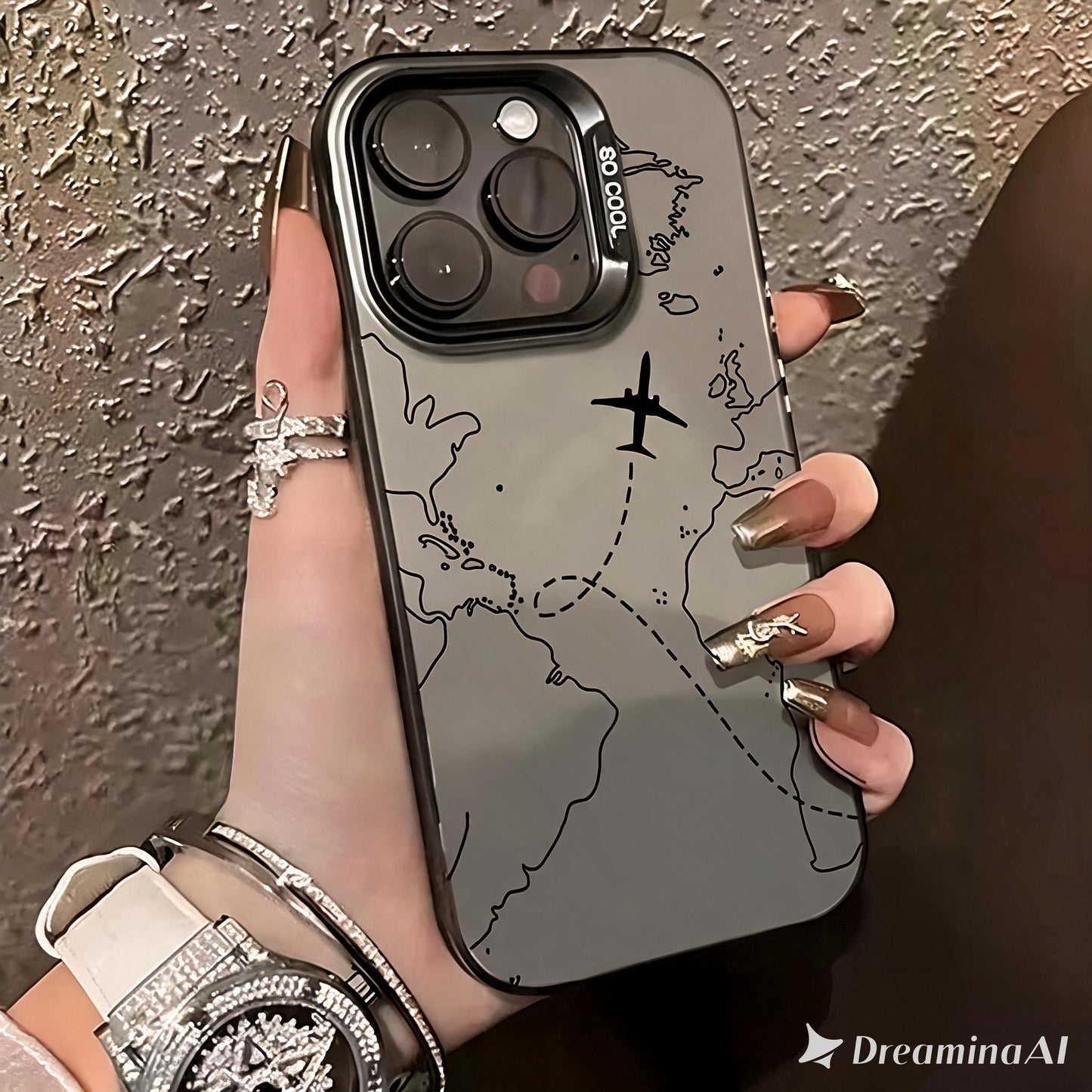 Travel Map Print Case