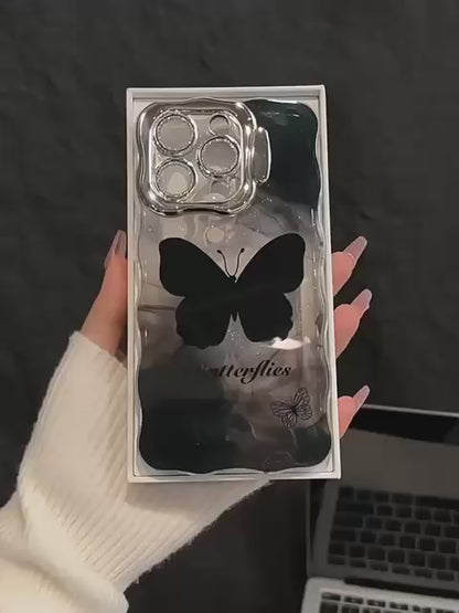 Black Butterfly Glitter Lens Case (NEW)