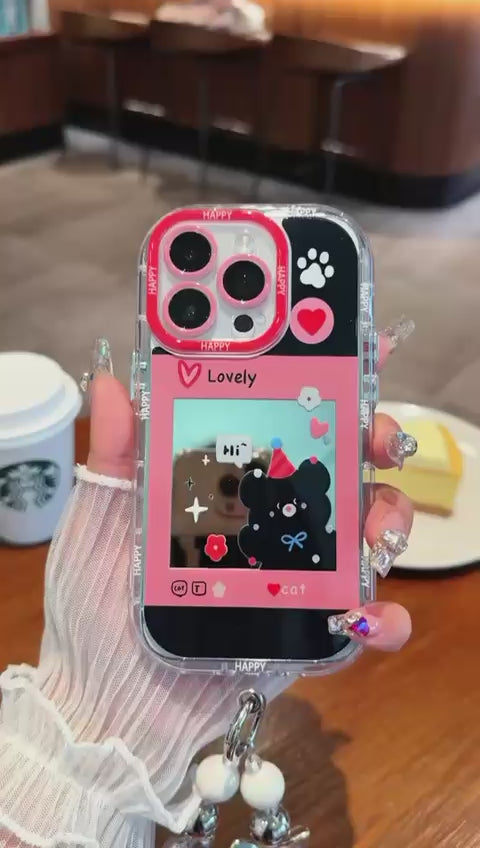 Black Teddy Bear Hi Mirror Case (NEW)