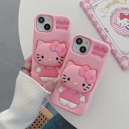 3D Pink Hello Kitty Case with Holder (NEW)