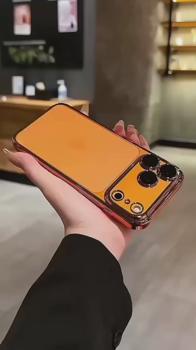 Crystal Clear Orange Electroplated Case (for iPhone 17 series)
