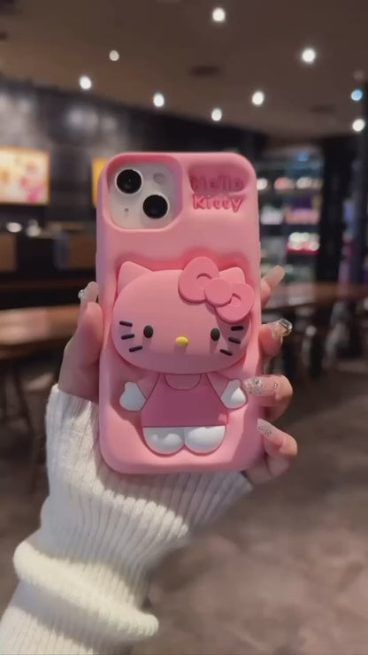 3D Pink Hello Kitty Case with Holder (NEW)