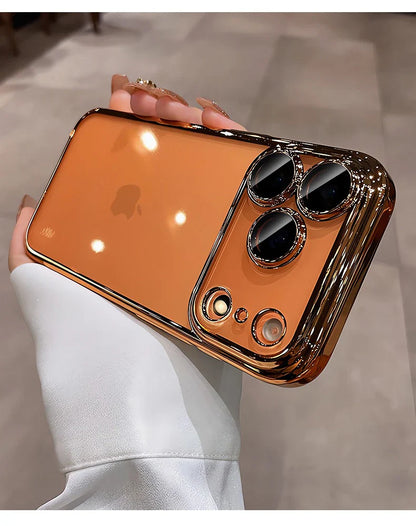 Crystal Clear Orange Electroplated Case (for iPhone 17 series)