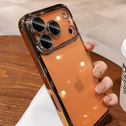 Crystal Clear Orange Electroplated Case (for iPhone 17 series)