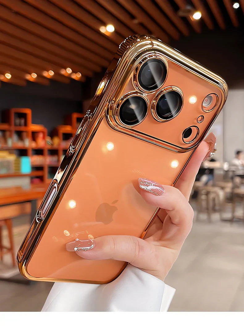 Crystal Clear Orange Electroplated Case (for iPhone 17 series)
